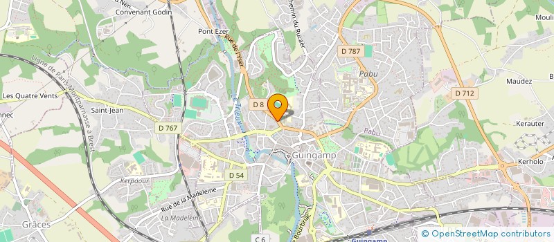 localisation de l'entreprise MONSIEUR BRUNO JEHANNET  GUINGAMP