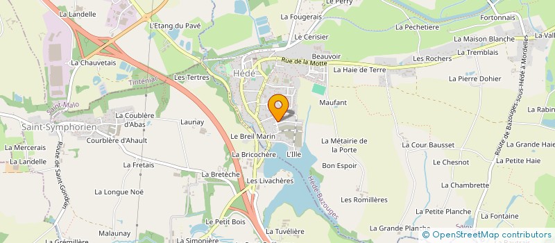 localisation de l'entreprise MONSIEUR BRUNO JOLIVEL  HEDE-BAZOUGES