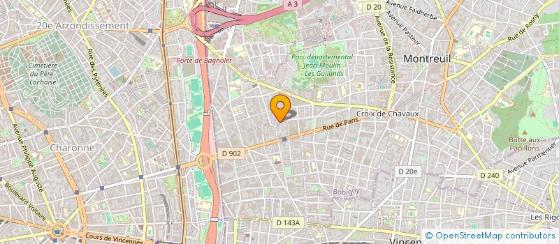 localisation de l'entreprise MONSIEUR BRUNO JONNET à MONTREUIL