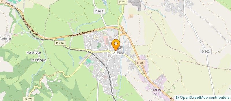 localisation de l'entreprise MONSIEUR BRUNO JURQUET  LAISSAC-SEVERAC L'EGLISE