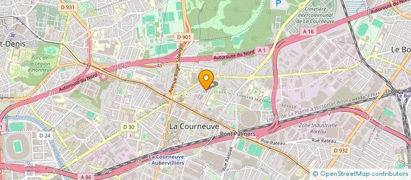localisation de l'entreprise MONSIEUR BRUNO KOUEMO NGAKO à LA COURNEUVE