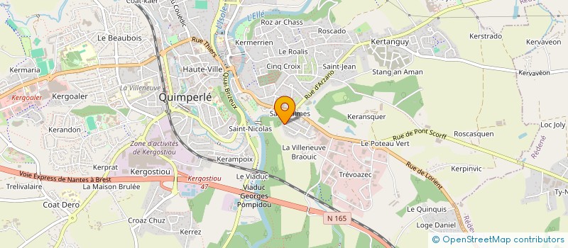 localisation de l'entreprise MONSIEUR BRUNO LAFONTAINE à QUIMPERLE