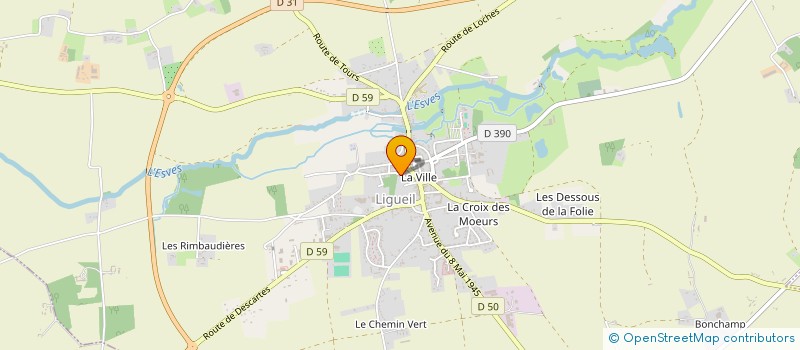 localisation de l'entreprise MONSIEUR BRUNO LARUE  LIGUEIL