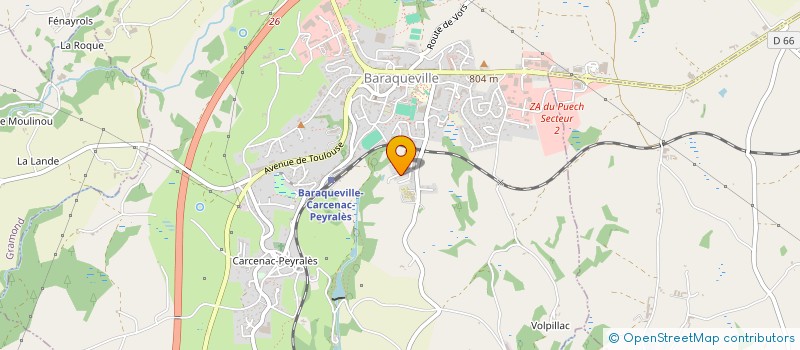 localisation de l'entreprise MONSIEUR BRUNO LAVIALE à BARAQUEVILLE