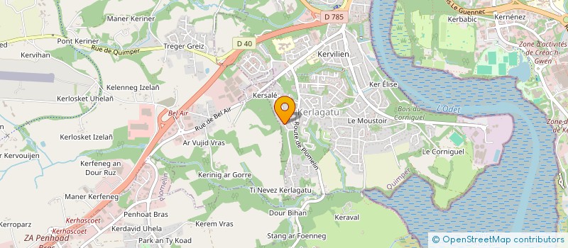 localisation de l'entreprise MONSIEUR BRUNO LE GAD  QUIMPER