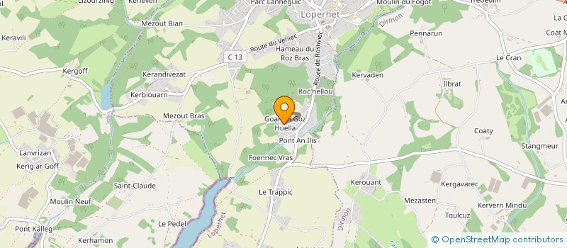 localisation de l'entreprise MONSIEUR BRUNO LE GALL  LOPERHET