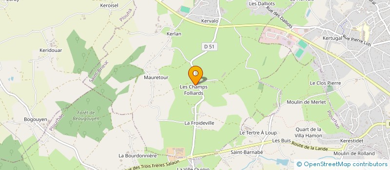 localisation de l'entreprise MONSIEUR BRUNO LE PERDU  TREVENEUC