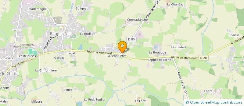 localisation de l'entreprise MONSIEUR BRUNO LEGRAND à BAGE-DOMMARTIN