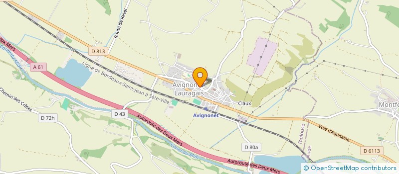 localisation de l'entreprise MONSIEUR BRUNO LELIEVRE  AVIGNONET-LAURAGAIS