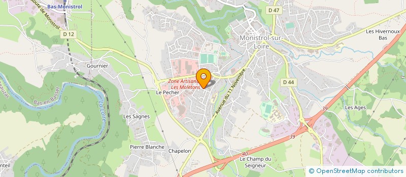 localisation de l'entreprise MONSIEUR BRUNO LEMALLIER  LA CHAPELLE D'AUREC