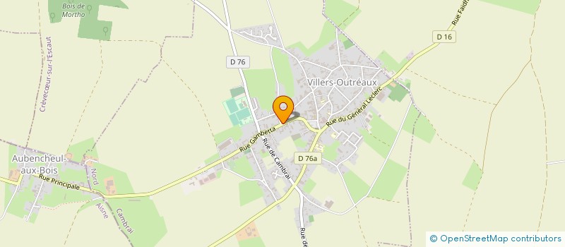 localisation de l'entreprise MONSIEUR BRUNO LENGLET  VILLERS-OUTREAUX