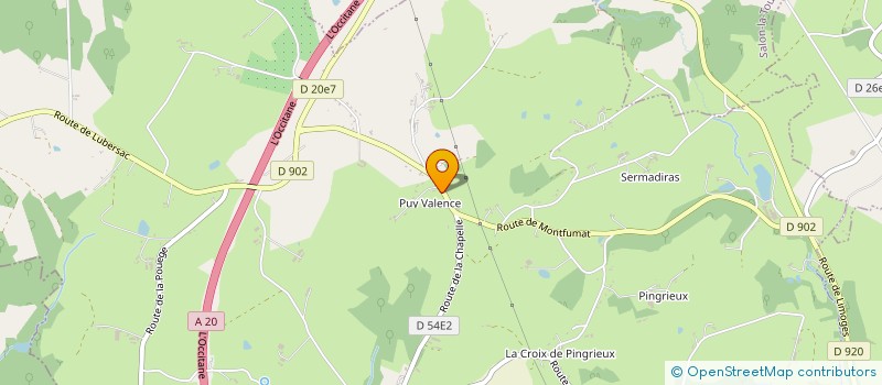 localisation de l'entreprise MONSIEUR BRUNO LESCURE  SAINT-YBARD