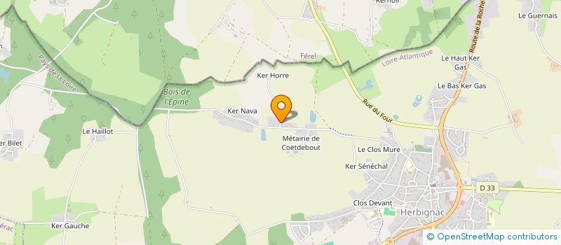 localisation de l'entreprise MONSIEUR BRUNO LEVESQUE  ASSERAC