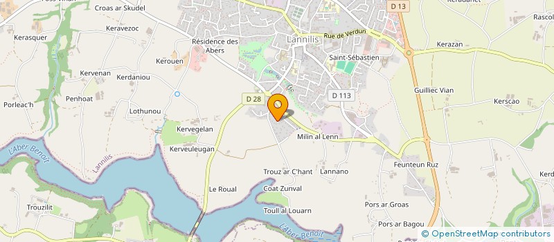 localisation de l'entreprise MONSIEUR BRUNO LHOSTIS  LANNILIS