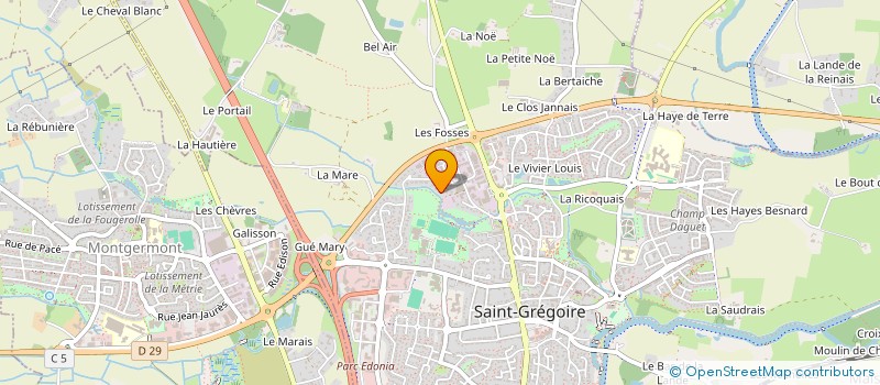 localisation de l'entreprise MONSIEUR BRUNO MARTIN  SAINT-GREGOIRE