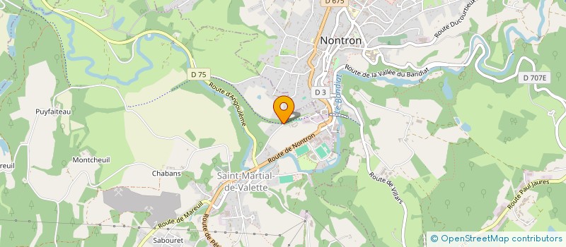 localisation de l'entreprise MONSIEUR BRUNO MARTIN  SAINT-MARTIAL-DE-VALETTE