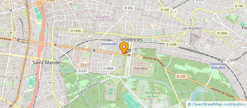 localisation de l'entreprise MONSIEUR BRUNO MARTY à VINCENNES