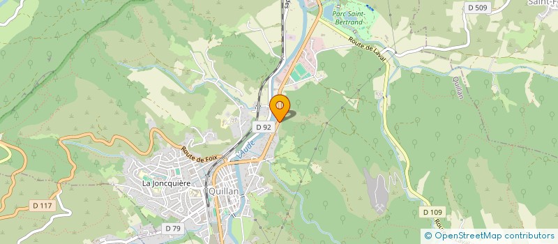 localisation de l'entreprise MONSIEUR BRUNO MERIAL à QUILLAN