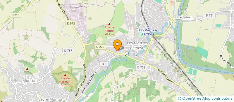 localisation de l'entreprise MONSIEUR BRUNO MICHEL  LES MARTRES-DE-VEYRE