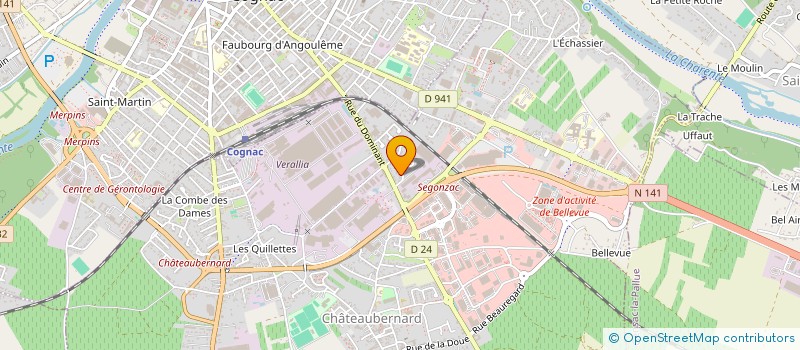 localisation de l'entreprise MONSIEUR BRUNO MONIMAUD  CHATEAUBERNARD