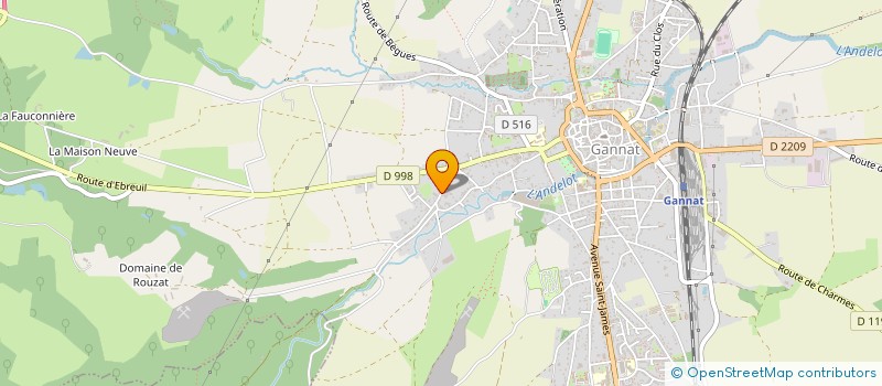 localisation de l'entreprise MONSIEUR BRUNO MORAND  GANNAT