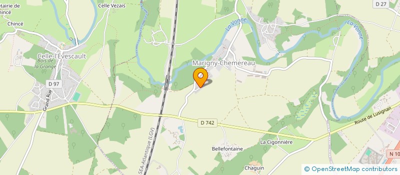 localisation de l'entreprise MONSIEUR BRUNO MORISSET  MARIGNY-CHEMEREAU