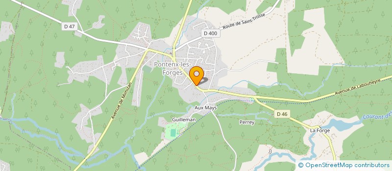 localisation de l'entreprise MONSIEUR BRUNO MURE D'ALEXIS  PONTENX-LES-FORGES