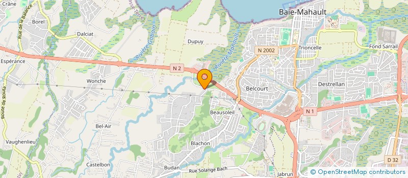 localisation de l'entreprise MONSIEUR BRUNO PALMIER  BAIE MAHAULT