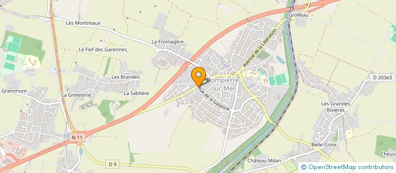 localisation de l'entreprise MONSIEUR BRUNO PANI  DOMPIERRE-SUR-MER