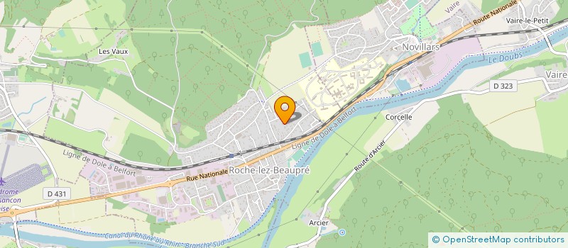 localisation de l'entreprise MONSIEUR BRUNO PARMANTIER  ROCHE-LEZ-BEAUPRE