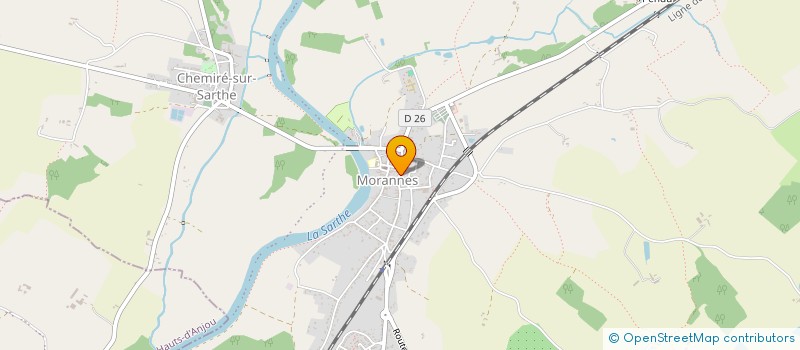 localisation de l'entreprise MONSIEUR BRUNO PAUMARD  MORANNES SUR SARTHE-DAUMERAY