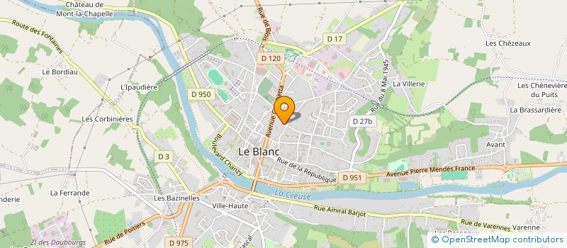 localisation de l'entreprise MONSIEUR BRUNO PENIN à LE BLANC