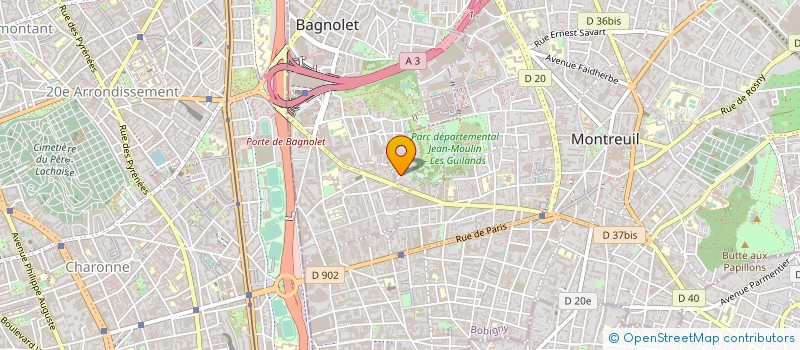 localisation de l'entreprise MONSIEUR BRUNO PERACHON à MONTREUIL