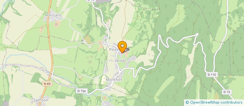 localisation de l'entreprise MONSIEUR BRUNO PEREZ  BONLIEU-SUR-ROUBION