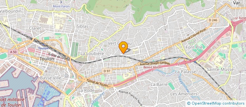 localisation de l'entreprise MONSIEUR BRUNO PERRIN à TOULON