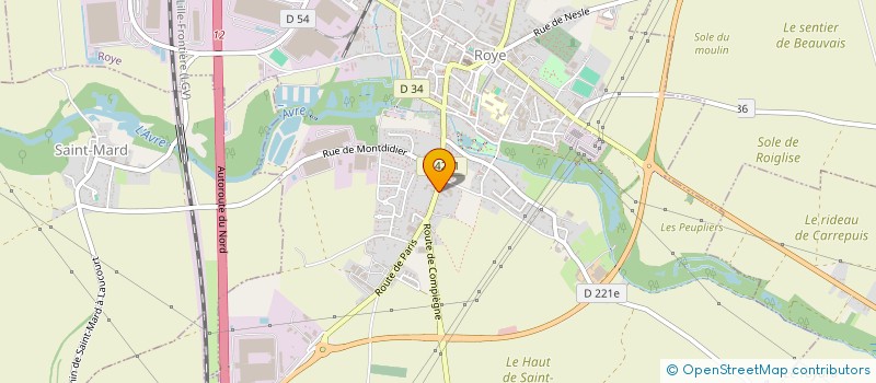 localisation de l'entreprise MONSIEUR BRUNO PERROUX à ROYE