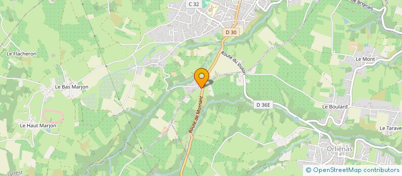 localisation de l'entreprise MONSIEUR BRUNO PETITJEAN  ORLIENAS