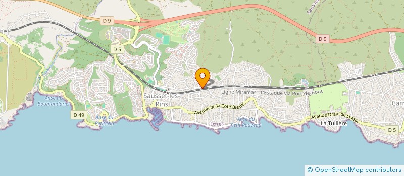 localisation de l'entreprise MONSIEUR BRUNO PIERDON  SAUSSET-LES-PINS