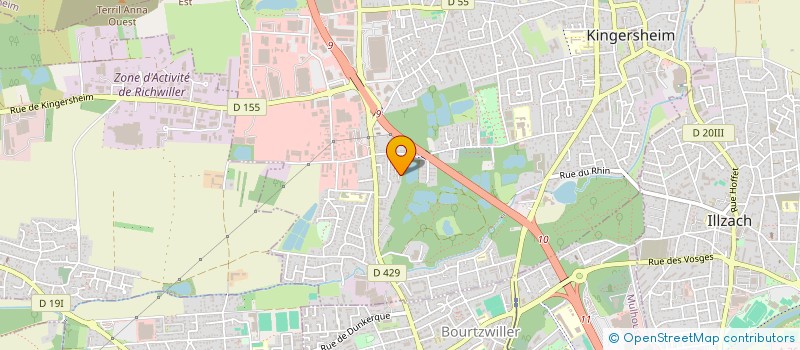 localisation de l'entreprise MONSIEUR BRUNO PIERREZ  KINGERSHEIM