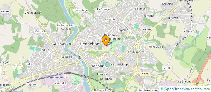 localisation de l'entreprise MONSIEUR BRUNO PINARD  HENNEBONT