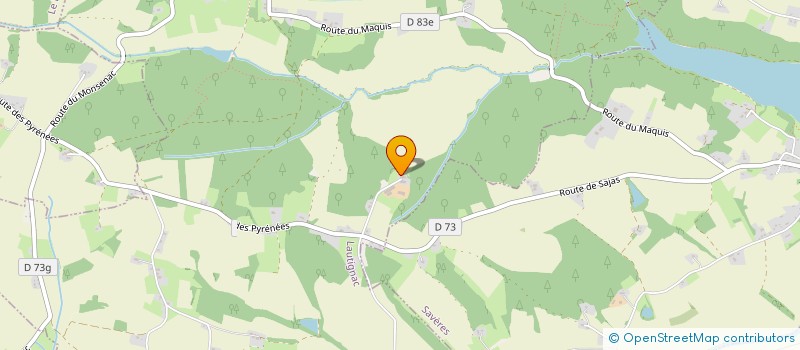 localisation de l'entreprise MONSIEUR BRUNO PINET  LAUTIGNAC