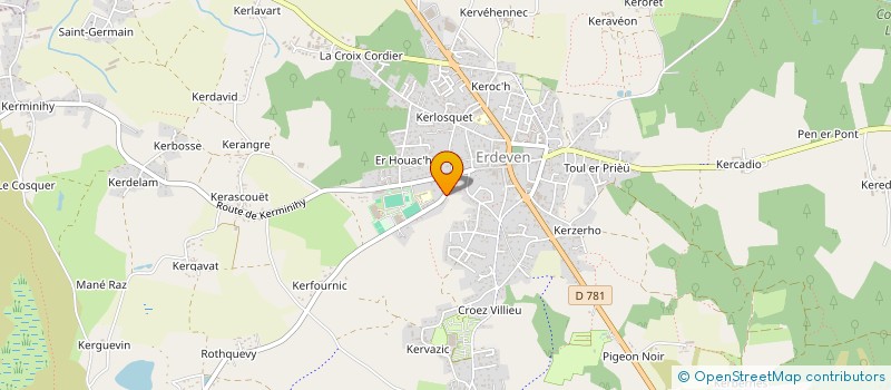 localisation de l'entreprise MONSIEUR BRUNO PISANI  ERDEVEN