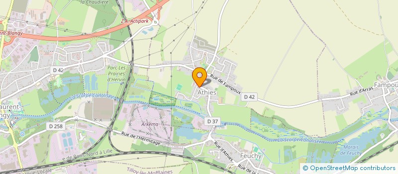 localisation de l'entreprise MONSIEUR BRUNO PITON  ATHIES