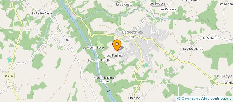 localisation de l'entreprise MONSIEUR BRUNO POITRENAUD à BADECON-LE-PIN