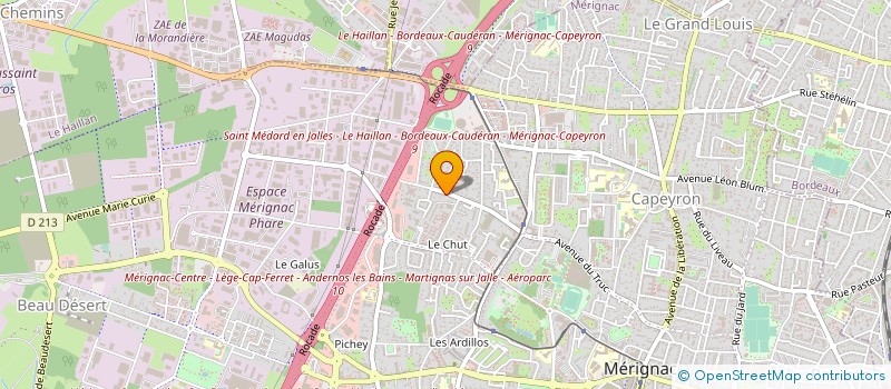 localisation de l'entreprise MONSIEUR BRUNO PORTEJOIE à MERIGNAC