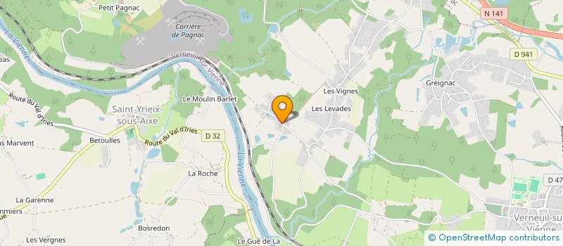 localisation de l'entreprise MONSIEUR BRUNO POUPARD  VERNEUIL-SUR-VIENNE