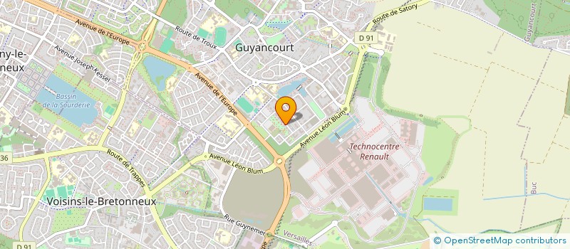 localisation de l'entreprise MONSIEUR BRUNO POUPAUX  GUYANCOURT