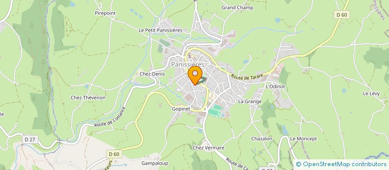 localisation de l'entreprise MONSIEUR BRUNO PRAILE  PANISSIERES