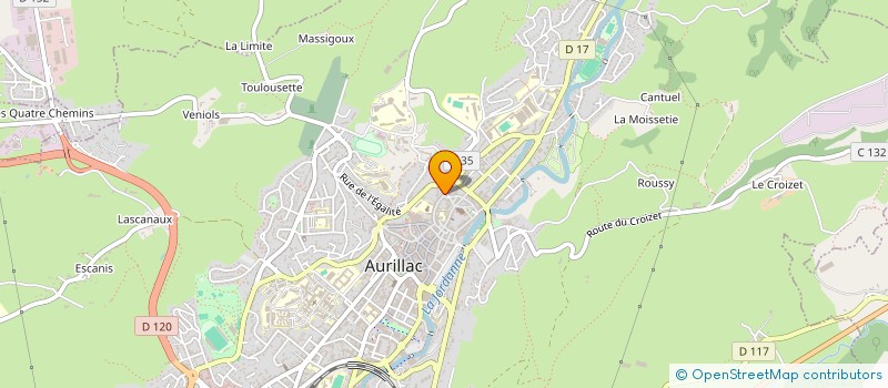localisation de l'entreprise MONSIEUR BRUNO RAHON à AURILLAC