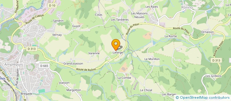 localisation de l'entreprise MONSIEUR BRUNO RECORBET  AMPLEPUIS